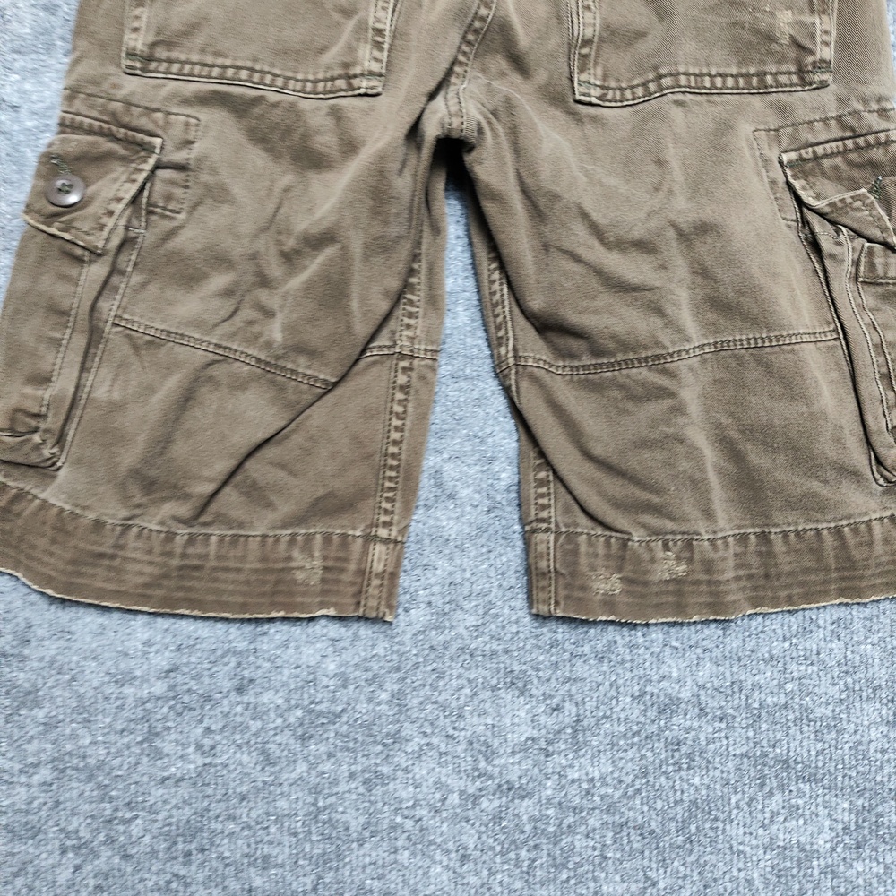 Levis Shorts Boys 10 Brown Cargo Twill Pockets Zip Fly Knee Length Summer - Picture 7 of 11